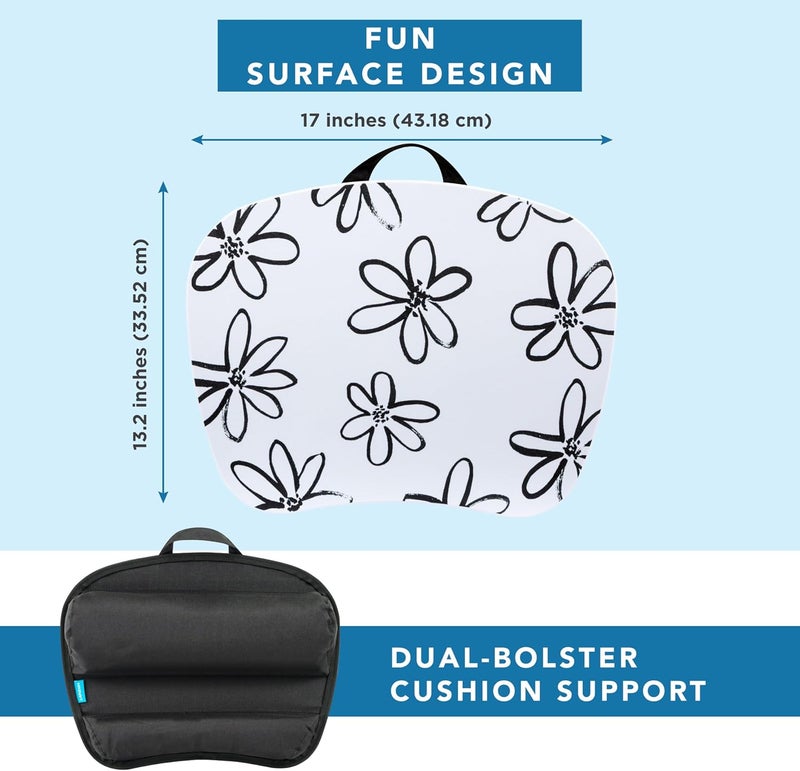 LapGear MyStyle Portable Lap Desk with Cushion - Brushed Flower - Fits up to 15.6 Inch Laptops - Style No. 45308 - Image 5